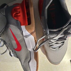 Nike Gray and Red Sneakers